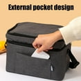 thumbnail image 4 of Insulated Aluminum Foil Lunch Bento Bag - Thickened Large Capacity Tote Bag for Daily Use Leak-Proof Thermal Lunch Bag for Adults Home Office Travel Portable Food Storage Bag, Gray, 1pc, 4 of 6