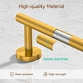 thumbnail image 6 of Fil-fresh Brushed Gold Bathroom Hardware Set, 4-Piece Wall Mounted Bathroom Accessories Set, 18-Inch (Total Length 20-Inch) Towel Bar with Toilet Paper Holder, Towel Ring & Robe Hook, SUS304 Stainles, 6 of 9