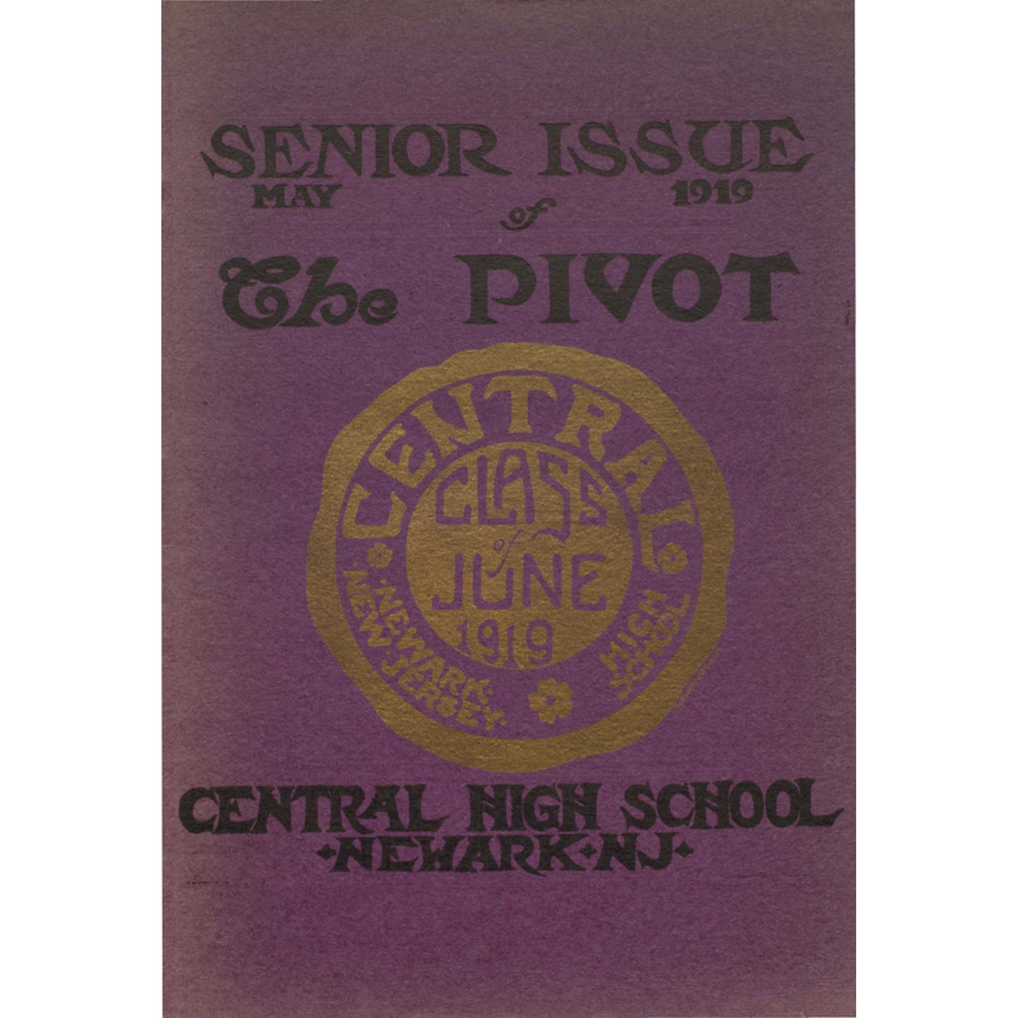 (Custom Reprint) Yearbook: 1919 Central High School - Cog N Pen Yearbook (Newark NJ)