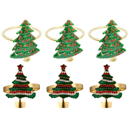 

Qumonin Christmas Tree Napkin Buckles - Xmas Table Decoration Supplies