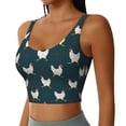 thumbnail image 2 of Goofa Funny Chicken Printed Sports Bras for Women, High Impact Running Bra Workout Crop Tank Tops Longline Sports Bra Push up-Large, 2 of 9