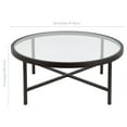 Evelyn&Zoe Contemporary Round Coffee Table with Glass Top