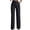 Black, variant on Qingpeng Womens Dress Pants Striped Business Casual High Waisted Stretchy Slacks Pull On Straight Leg Work Office Trousers