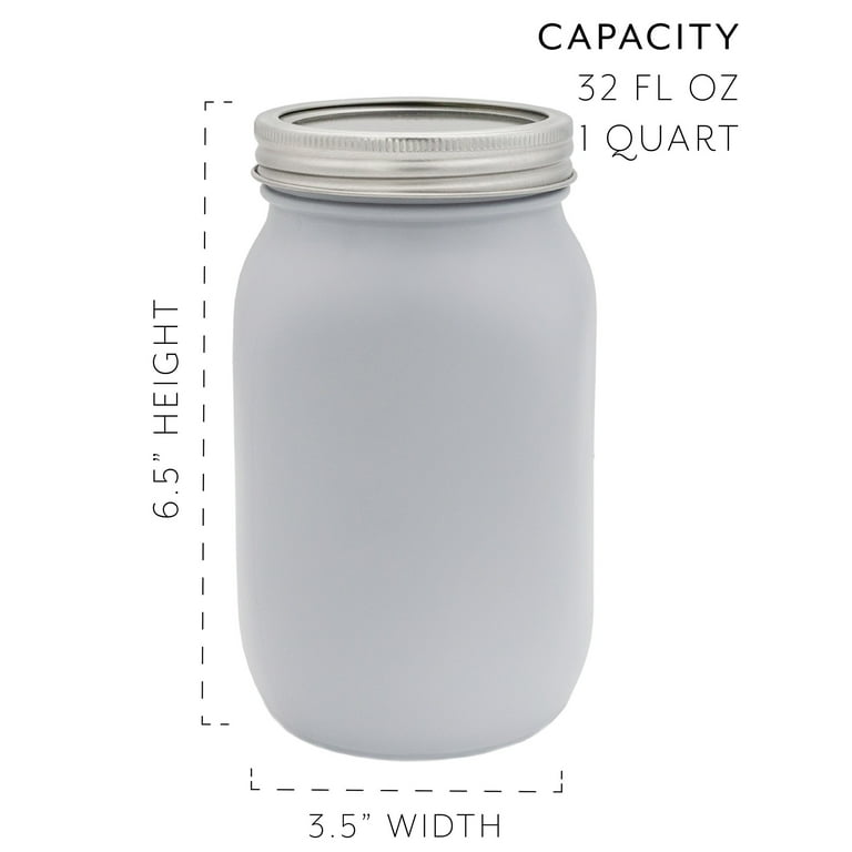 5-Inch Tall Mason Glass Jar, 2-1/2-Inch Diameter, 4-Inch Width