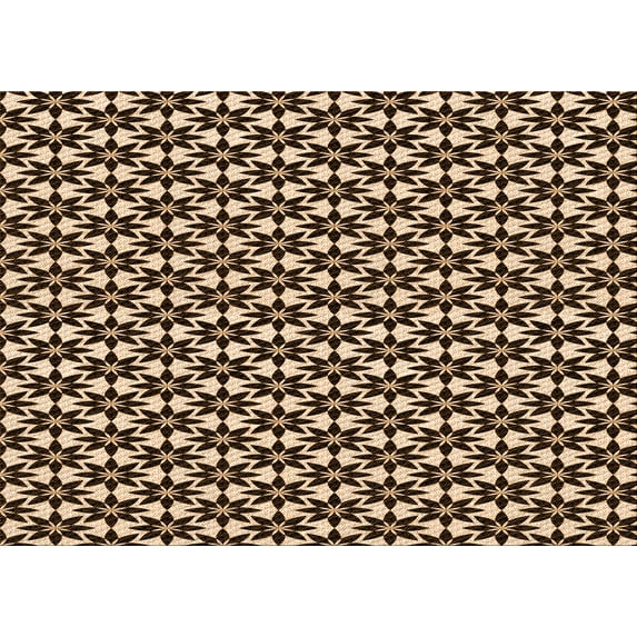 Ahgly Company Machine Washable Indoor Rectangle Transitional Black Brown Area Rugs, 2' x 5'