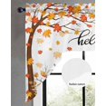 thumbnail image 2 of Thanksgiving Swag Valances for Windows, Small Curtains Drapes, Fall Maple Leaf Orange White Pumpkin Kitchen Window Curtains Over Sink Rod Pocket Window Treatment Valance for Bedroom/Bathroom 56"x36", 2 of 5