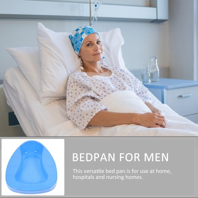 REOFLYUP Blue Bed Pan for Paralyzed Patients Plastic 1Set for Home Use