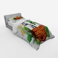 thumbnail image 3 of Ambesonne Animal Bedding Set 4 Pcs, Panda Posing, Queen, Green Brown, 3 of 3