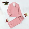 thumbnail image 2 of Busydd Womens Pajama Sets 2 Piece Long Sleeve Lapel Button Tops and Pants Pj Sets for Woman Casual Comfy Solid Color Women's Sleepwear XL, 2 of 7