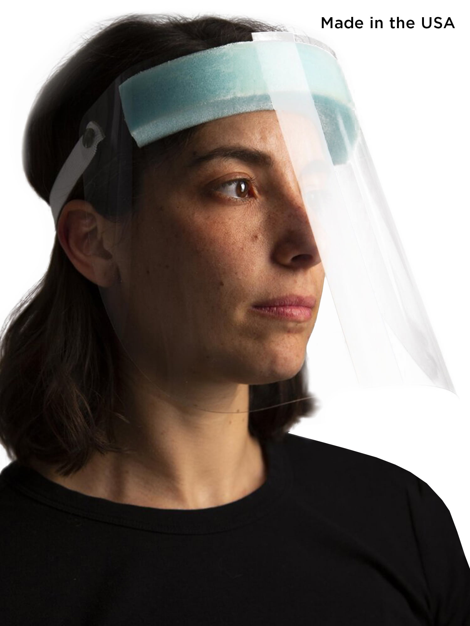 5pcs Safety Face Shields Transparent Full Face Protective Flexible Plastic Visor 