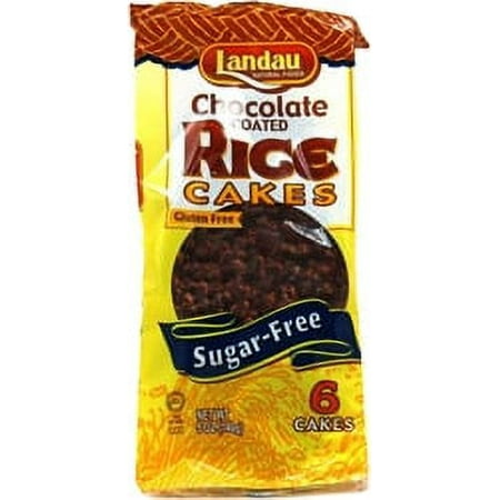 Landau Kosher Rice Cakes Chocolate Coated Sugar Free - 6 Cakes