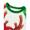 thumbnail image 6 of KelaJuan Christmas Family Pajamas Matching Set Elk Print Long Sleeve Tops and Christmas Socks Print Pants Sleepwear, 6 of 7
