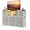 Light Gray, variant on edx TV Stand with 8 Fabric Drawers, Open Shelves & LED & Power Outlets for Bedroom, Living Room, Entryway, Wood Top, Black