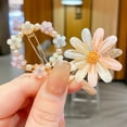thumbnail image 4 of 4 Pcs Pince à Cheveux en Cristal Strass Barrettes à Cheveux pour Filles Épingle à Cheveux Fleur Accessoires pour Cheveux, 4 of 7
