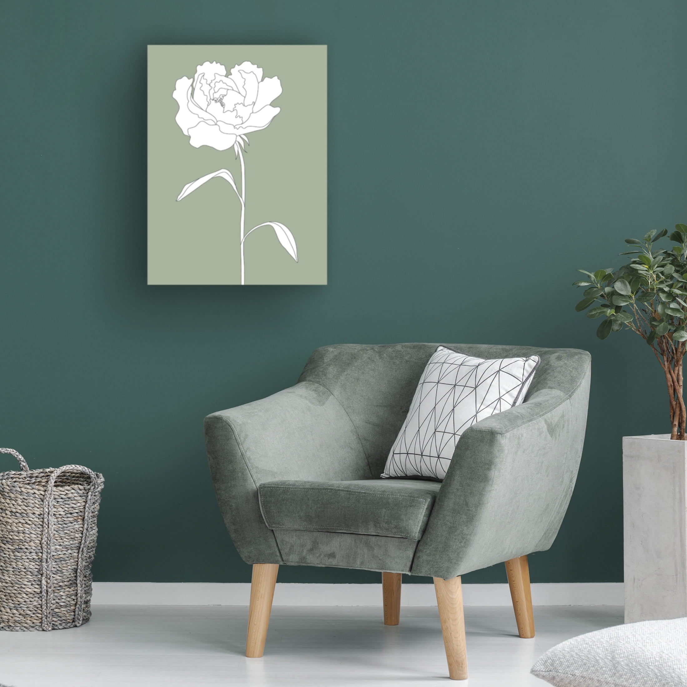 Trademark Fine Art Pictufy Studio II Rose in Green Canvas Wall Art