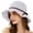Gray, variant on Womens Wavy Brim Bucket Hat with Thin Ribbon Back Bow for Summer Afternoon Tea Local Fair Stroll Lakefront Walk Wrinkle Resistant Lightweight Casual Hat Khaki