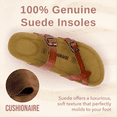 thumbnail image 3 of Cushionaire Luna Cork Footbed Sandals for Women – Comfortable Slip-On Women's Shoes with Genuine Suede Footbed & Arch Support | Slides for Women, 3 of 21