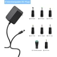 thumbnail image 3 of 9V 2A Power Supply AC to DC Adapter, 2000mA 1500mA 1000mA 500mA Wall Converter, Universal 9 Volt Power Adapter Cord with 8 DC Plug Tips Regulated Power Transformer (6ft), 3 of 7