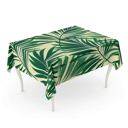 

SIDONKU Safari Tropical Palm Leaves Jungle Floral Pattern Tree Abstract Tablecloth Table Desk Cover Home Party Decor 60x104 inch