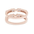 thumbnail image 4 of 1.00 CT Round Cut White Cubic Zirconia Enhancer Guard Ring For Women In 14K Rose Gold Over Sterling Silver (Color: White, Clarity: VVS1-VVS2, 1.00 Cttw) -9, 4 of 7