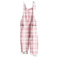 thumbnail image 3 of QATAINLAV Prime Day Sales, Wamen Stripe Print Linen Jumpsuits Plus Size Adjustable Straps Summer Overalls Loose Fit Wide Leg One Piece Rompers Pants Beach Outfits Hot Pink XL, 3 of 6