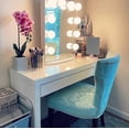 thumbnail image 4 of IMPRESSIONS Hollywood Glow Vanity Mirror with 10 Clear LED Bulbs, Vanity Dressing Mirror with Standing Base and Power Outlet, 4 of 4