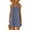 Dark Blue, variant on Summer Fashion Mini Beach Dresses for Womens 2025 Casual Printed Round-Neck Sleeveless Loose Knee-Length Dress