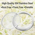 VIVEFOX 8 Pack Sprouting Lids Stainless Steel, Mesh Jar Sprouting