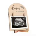 thumbnail image 1 of 1 Set Expectant Mothers To Announce Pregnancy Or Baby Birth Ornament Wooden Ultrasonic Photo Frame, 1 of 4