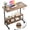 Rustic Brown, variant on Rolling Standing Desk with Power Outlets, 32" Manual Height Adjustable Mobile Desk with Wheels, Small Portable Sit Stand Laptop Couch Table for Bed & Sofa Office, Black