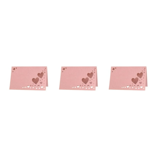 Advancent 50 paquete/lote personalizar decoraciones de con corazón hueco nombre lugar tarjetas boda nombre tarjetas rosa Type1 NO1