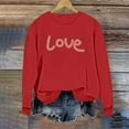 thumbnail image 5 of Busydd Valentine Shirts for Women Trendy Love Heart Print Womens Long Sleeve Tops Casual Comfortable Cotton Crewneck Spring Tops for Women M, 5 of 5
