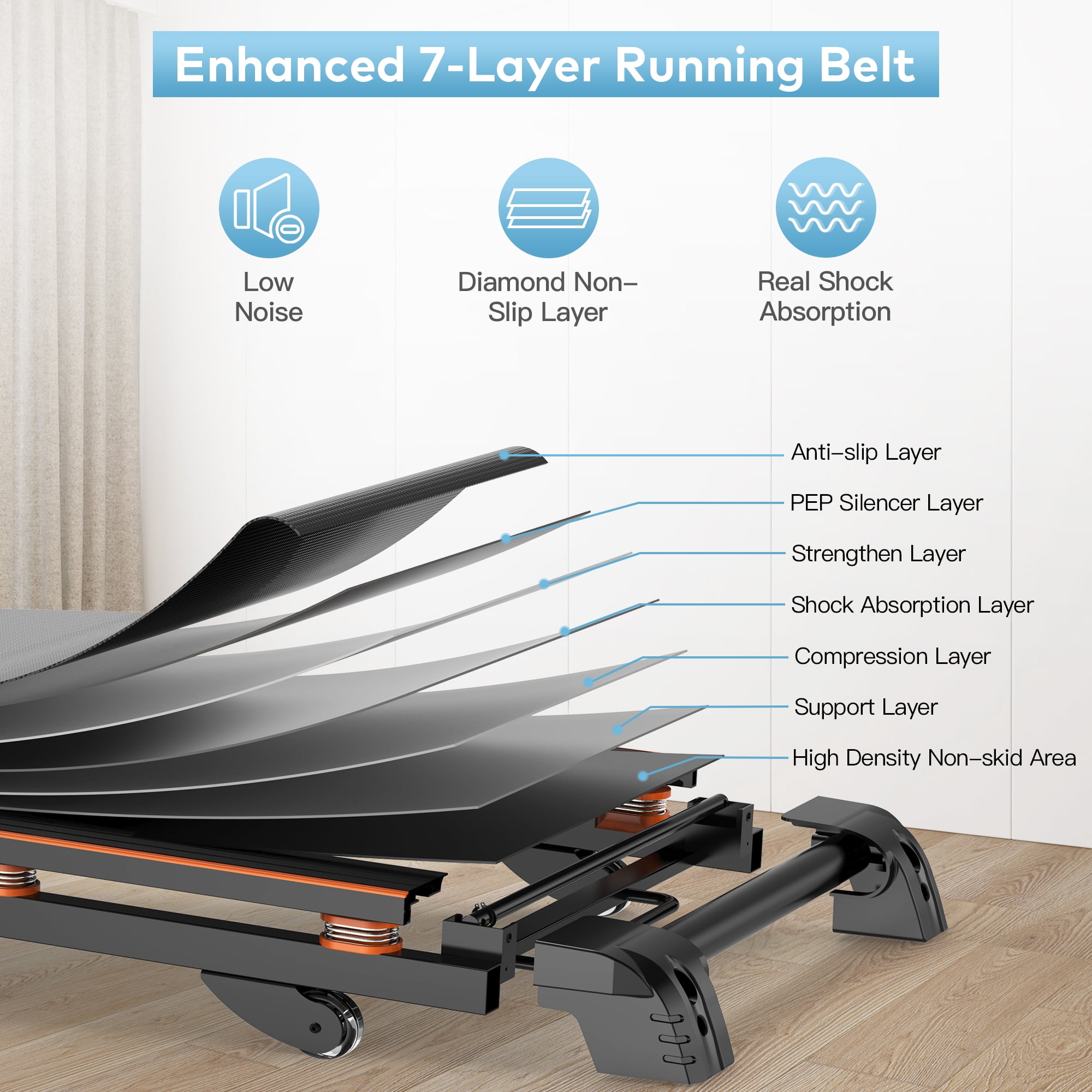 Famistar 9028S Folding Electric Treadmill with 15 Level Auto Incline Shock Absorption Spring 3.25HP Motorized Running Machine Fitness for Home Walmart
