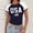 Navy, variant on Women's 2026 Soccer Tour Cheer Crewneck Tee - Retro Block Lettering Short Sleeve Graphic Top, Summer Casual Athletic Loungewear Football Supporter Jersey Shirt