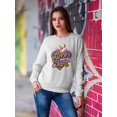 thumbnail image 2 of Love Who You Want Glowing Heart Sweatshirt Women -Smartprints Designs, Female Small, 2 of 4