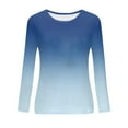 thumbnail image 5 of CEHVOM T-shirt Imprimé Mode pour Femmes Manches Longues Blouse Col Rond Hauts Décontractés Liquidation, 5 of 5