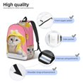 thumbnail image 4 of Honeii A Funny Cat Print Canvas College Laptop Backpack, Durable Rucksack Travel Notebook Bag School Backpack Book Bag for Men Women-Medium, 4 of 7