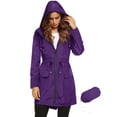 thumbnail image 1 of Chubasquero LOMON ligero e impermeable para mujer, color morado XL, 1 of 6