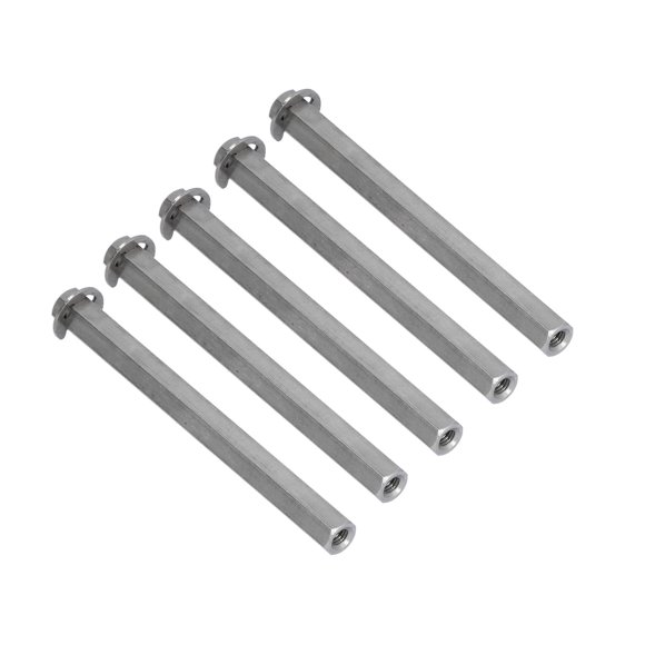 Hex Coupling Bar, Dia 8mm Long Rod Nuts Straight Fitting With Circlip For TETRIX For Lathe Equipment For 4106-4008-0880