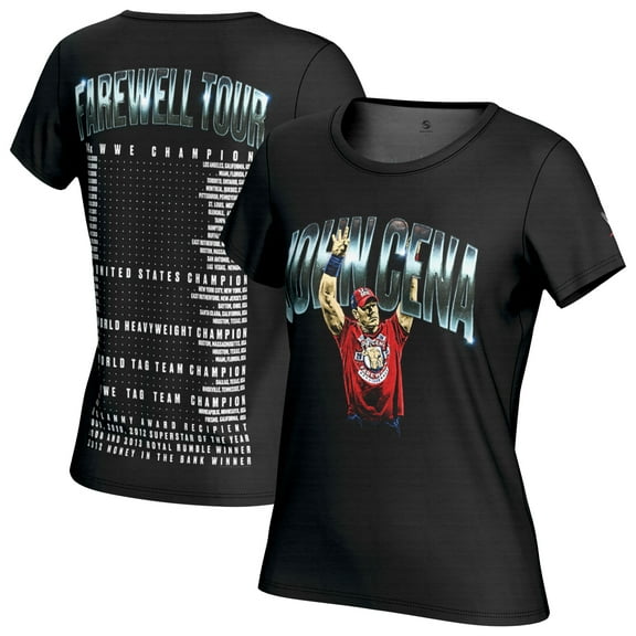 Women's ProSphere Black John Cena Farewell Tour T-Shirt