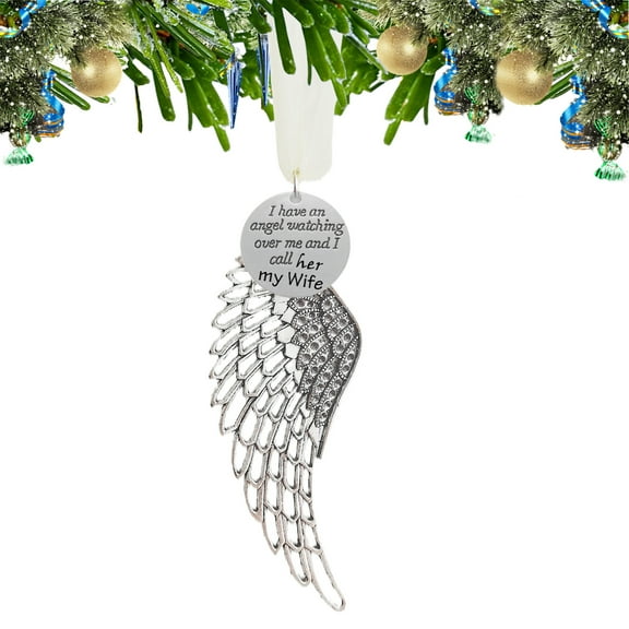 Marakabeis Angel Wing Christmas Tree Ornament, Personalized Memorial Remembrance Decoration for Loss of Loved One