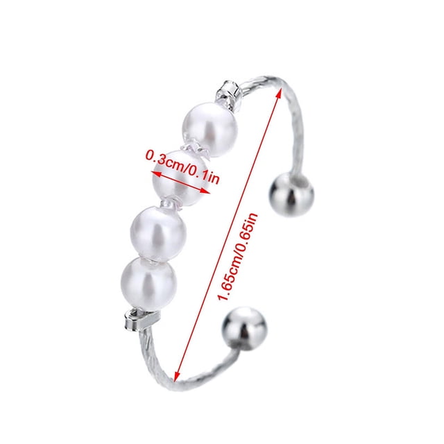 Juego de 4 anillos de ansiedad Fidget Ring HUOGUO para mujer con cuentas