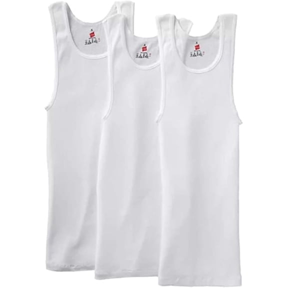 Hanes Tall XX-LargeTall Mens Originals Ultimate (3-Pack) 100% Cotton Tank Top A-Shirt 2XLT