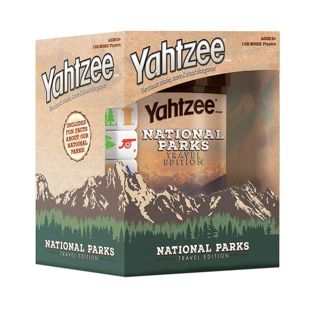 Juego Yahtzee National Parks Travel Edition USAOPOLY para toda la familia