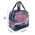thumbnail image 2 of Naloa Boat Lighthouse Storm Waves Print Lunch Box for Women Men,Insulated Lunch Bag,Lunchbox,Thermal Leakproof Cooler,Reusable Lunch Tote Bag for Work School Travel Picnic, 2 of 7