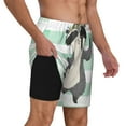 thumbnail image 3 of Fotbe Cute Raccoon Men’s Swim Trunks Quick Dry Swim Shorts Board Shorts with Mesh Lining-Medium, 3 of 9