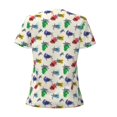 thumbnail image 4 of Naloa Cartoon Sea Turtle Print T-Shirts Short Sleeve V Neck Tees for Women Fashion Tops Trendy Lightweight Soft Casual Summer Outfits Clothes, 4 of 5