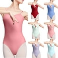 thumbnail image 7 of Lovskoo 2024 Dance Women's Camisole Leotard with Adjustable Straps Dance Practice Suit Suspender Backless Jumpsuit Gymnastics Suit Body Suit Burgundy-2XL, 7 of 7