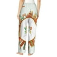 thumbnail image 3 of Junzan World Travel3 Women'S Pajama Pants Drawstring Comfy Sleep Bottoms With Pockets, 3 of 9