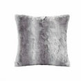 thumbnail image 2 of Madison Park Zuri 20x20" Faux Fur Square Pillow - Grey, 2 of 3